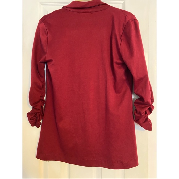 Red Loose Blazer with Scrunched Sleeves | Size S - Picture 2 of 2